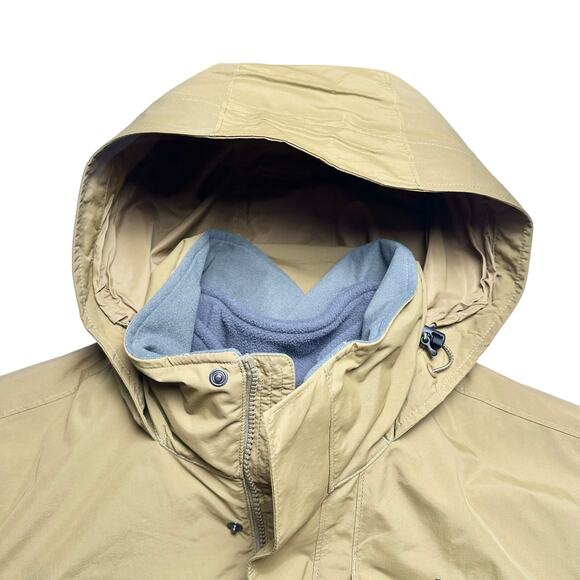 L.L. Bean | Men | Tan 3-In-1 Outdoor Nylon Sweater Fleece Hooded Jacket | L Reg - Picture 13 of 15